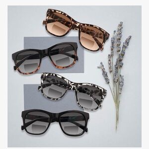 4 Pack Bifocal Reading Sunglasses for Women ,UV400 Sun Readers Glasses